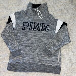 Victoria's Secret PINK Black and White Sweatshirt Size L